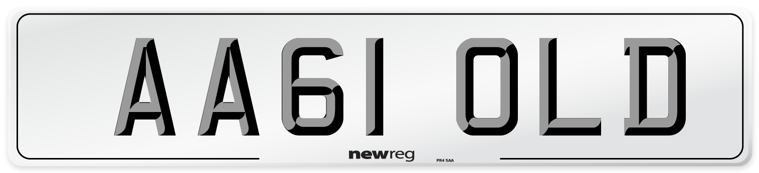 AA61 OLD Number Plate from New Reg